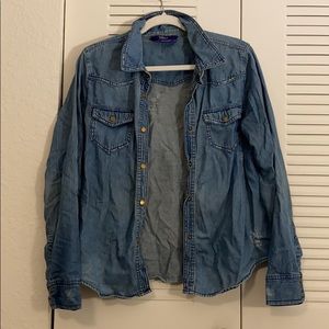 Denim button up